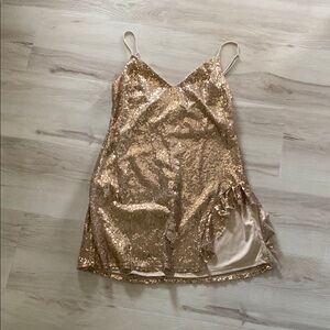 Lucy in the Sky Gold Sequin Mini Dress